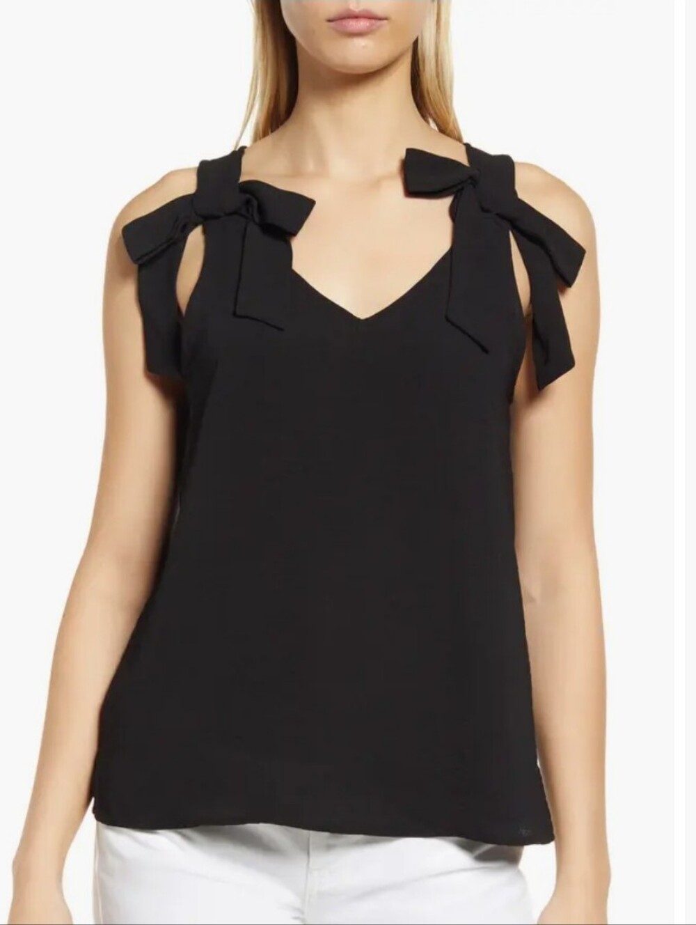 Dressy Black Top With Bows | Coquette Romantic Clean Girl